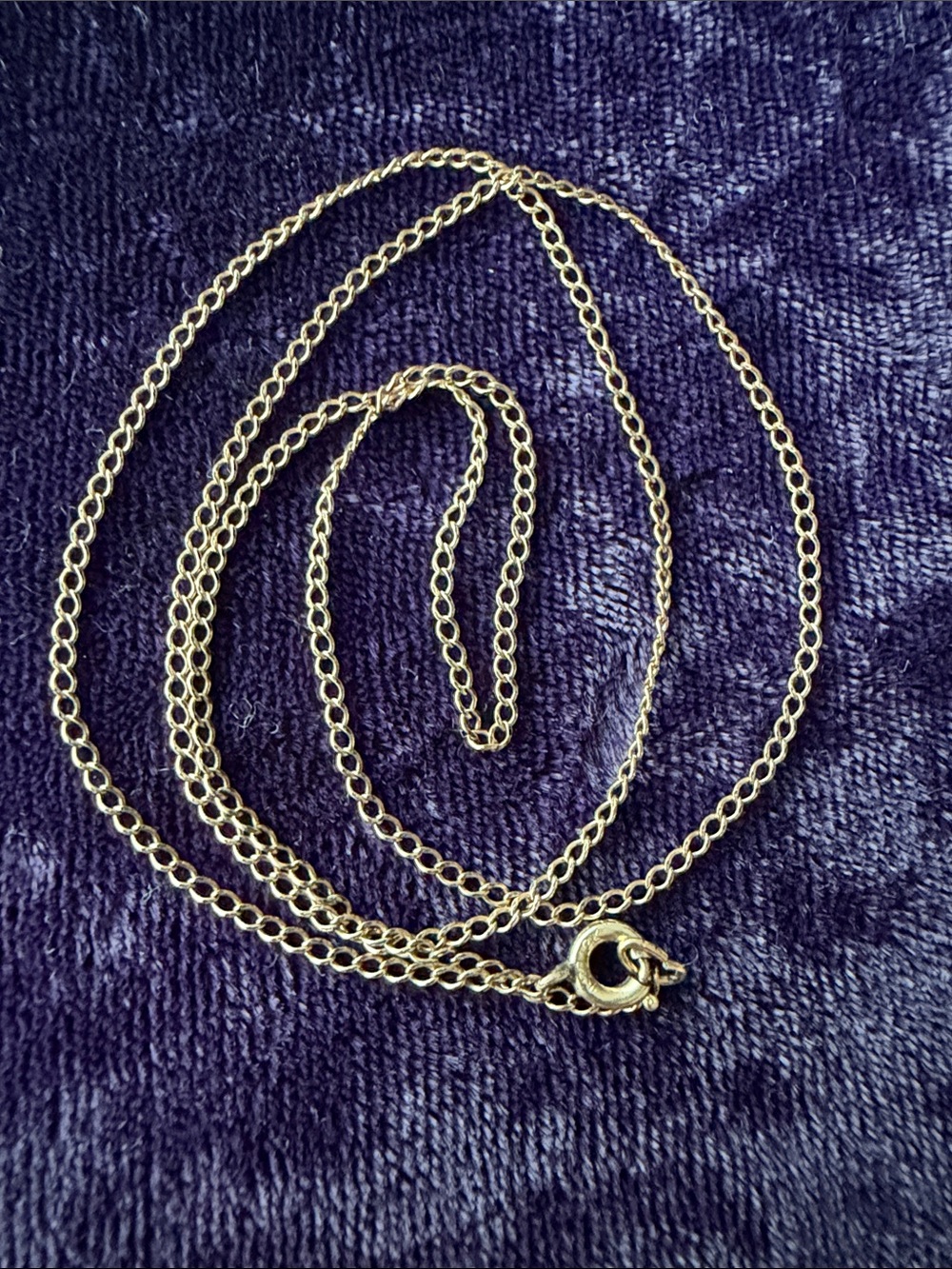Vintage 12K gold filled classic chain necklace 17” long